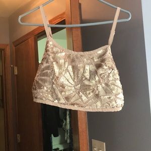 Sequin crop top